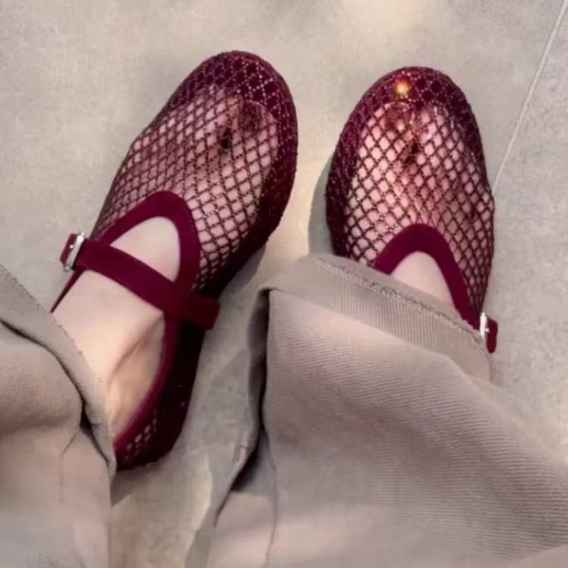 Fishing Net - Sandali Baotou con strass intagliati da