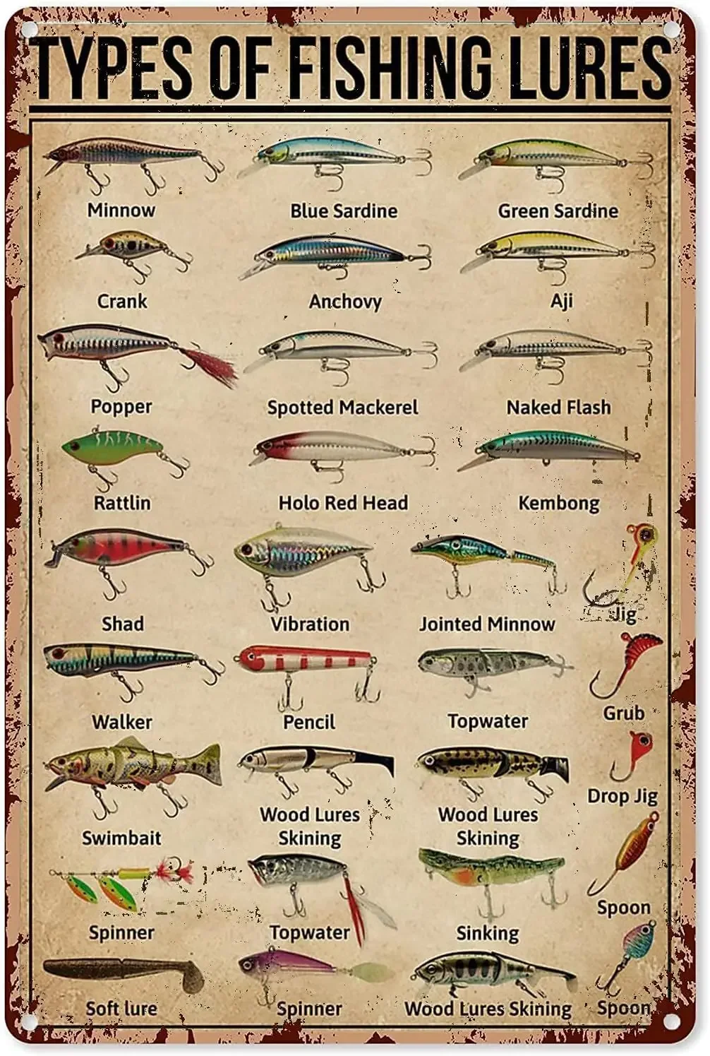 Insegna Metallica Vintage per  - Fishing Lure recensione e prezzo